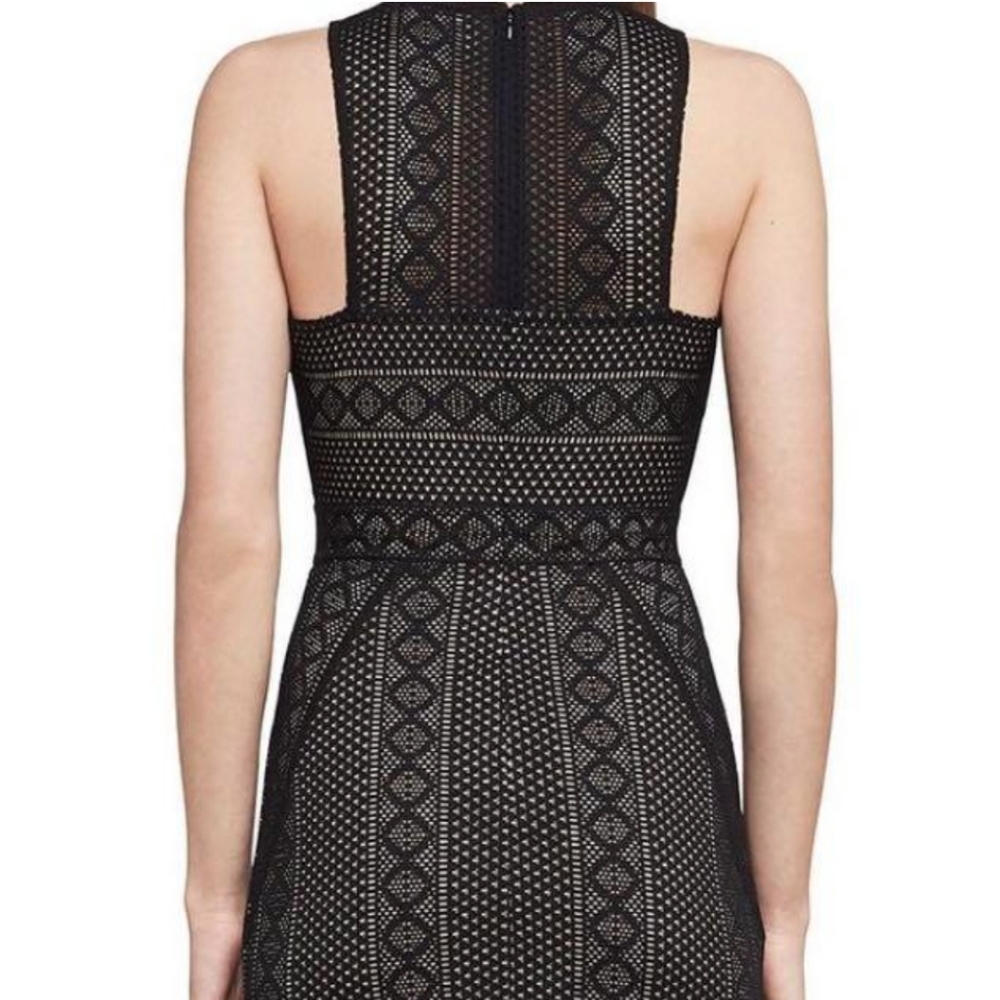 BCBG MaxAzria Dena Lace Dress Black Style #UCE63O06 Celeb Style Luxury Nude - Picture 3 of 14